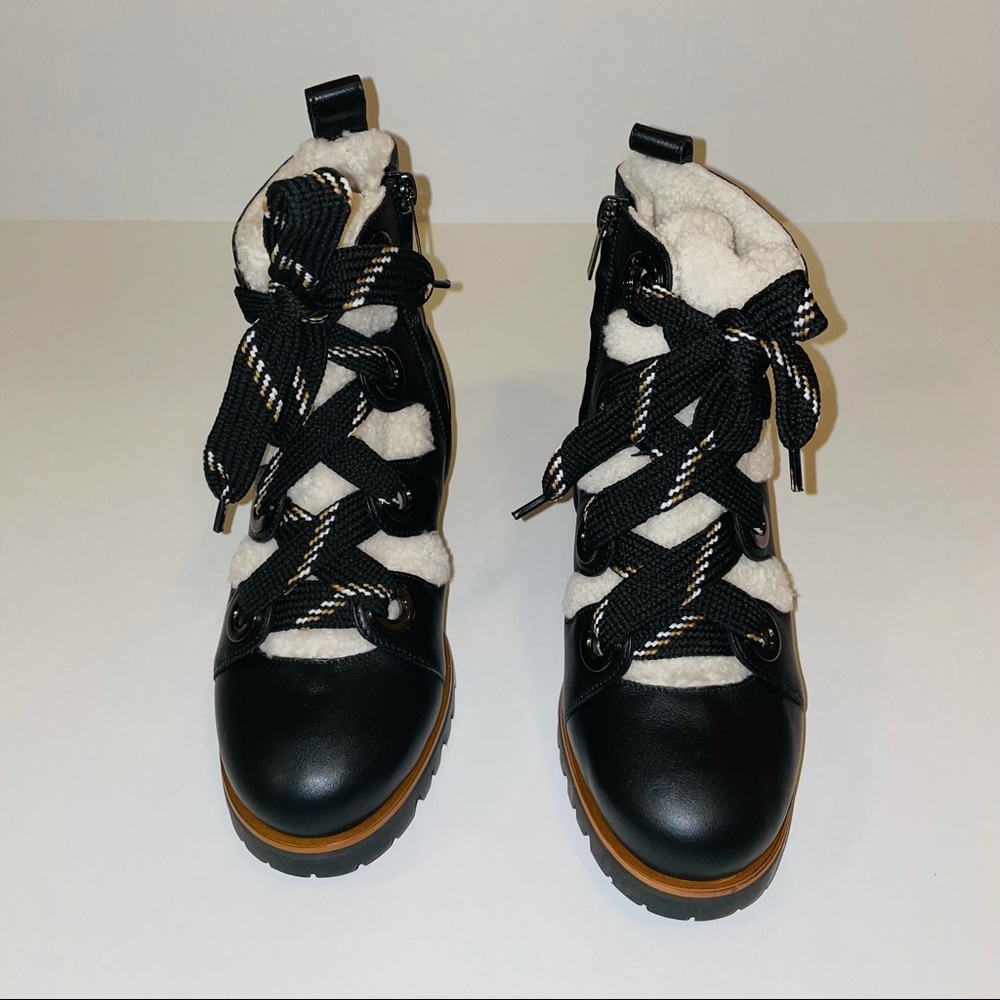 NEW JIMMY CHOO Bei Ankle Leather Combat Boots - Picture 7 of 16